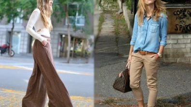 How to combine women's brown pants